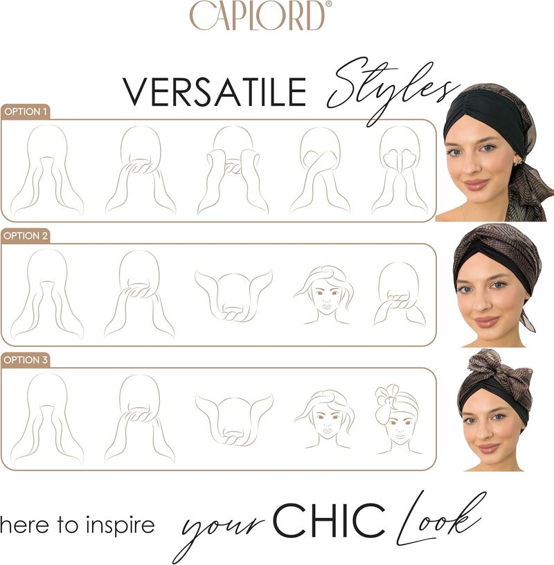 CAPLORD Head Scarf for Women Skull Cap Chemo Patients Headwear Cancer Hair Loss Scarf Headwrap Cover Hat Turban Covering Wrap - Image 3